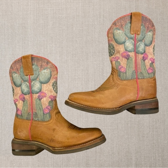 Roper Shoes - ROPER Big Girls Prickly Cactus Cowboy Boots